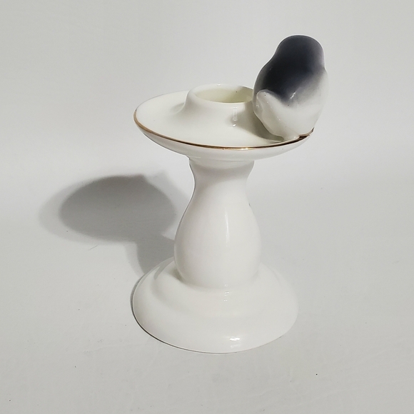 Gray Bird Candle Holder Bud Vase - Picture 3 of 7